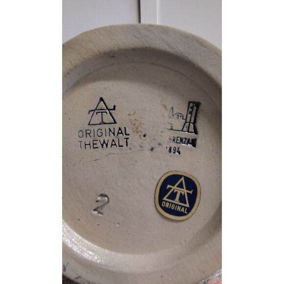 Vintage TheWalt Original 1894 Ein Frolich Herz Heilt Allen Schmerz Beer Stein - Picture 6 of 9